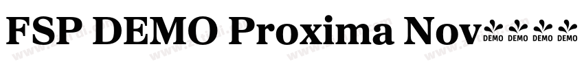 FSP DEMO Proxima Nov字体转换